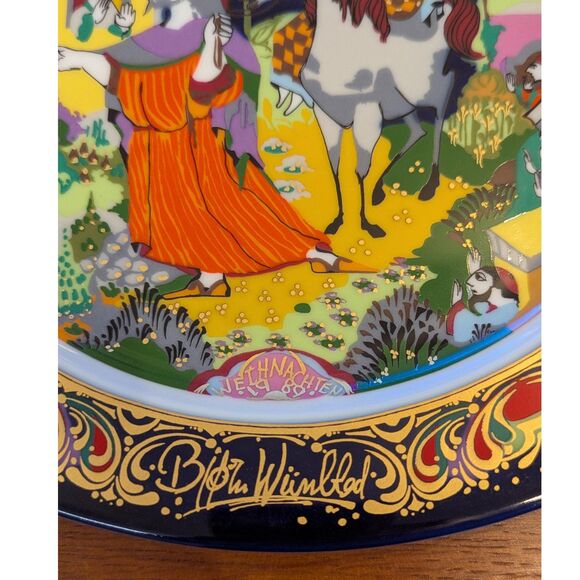 Bjørn Wiinblad Rosenthal, Christmas Plate in Porcelain from 1989 Studio Line - Picture 2 of 6